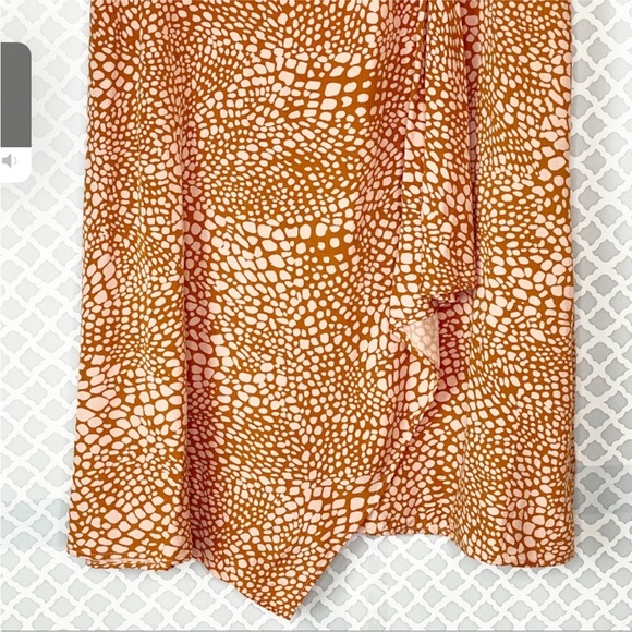 EUC Anthropologie Faux Wrap Buckle Midi Skirt - Picture 3 of 8